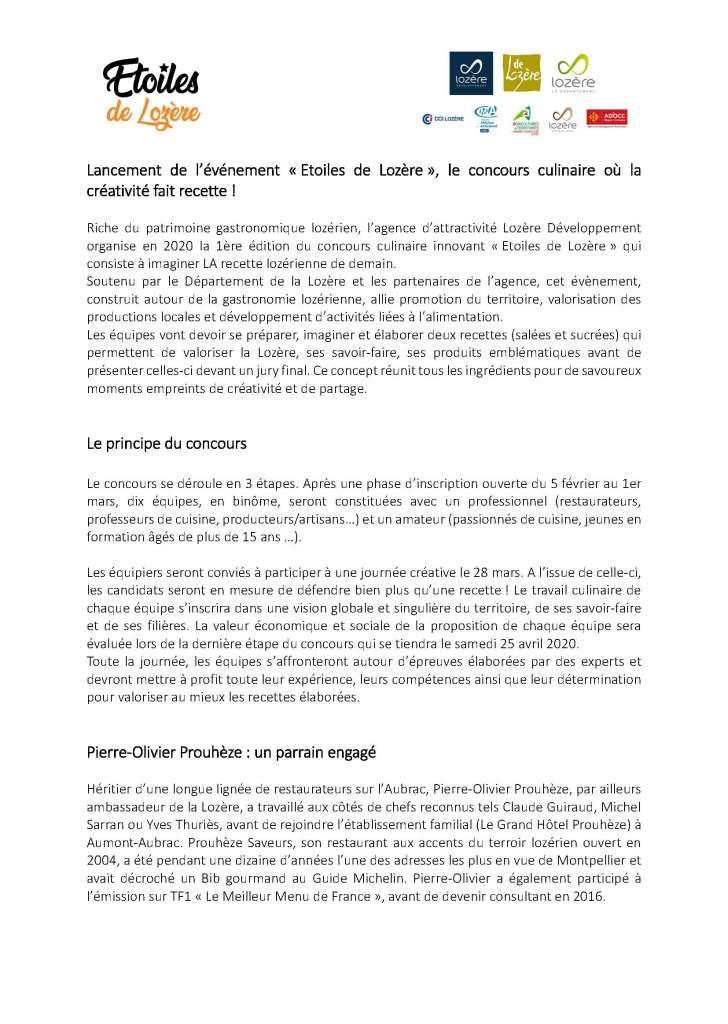 2020   Concours Etoiles de Lozere avril 2020 Com. presse Page 2
