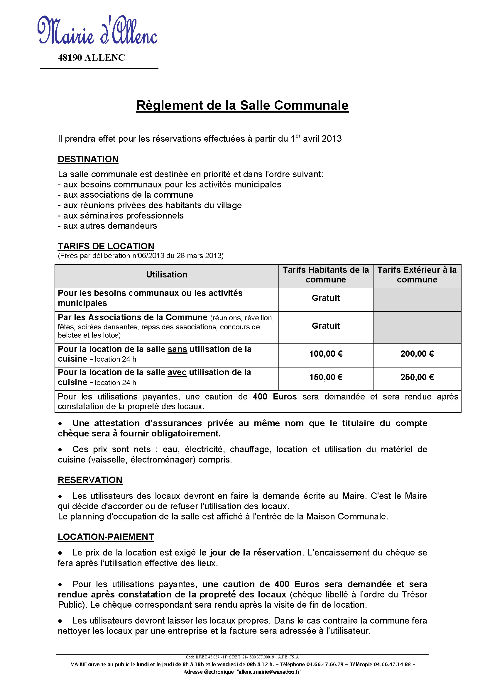 Reglement location SDF Page 1